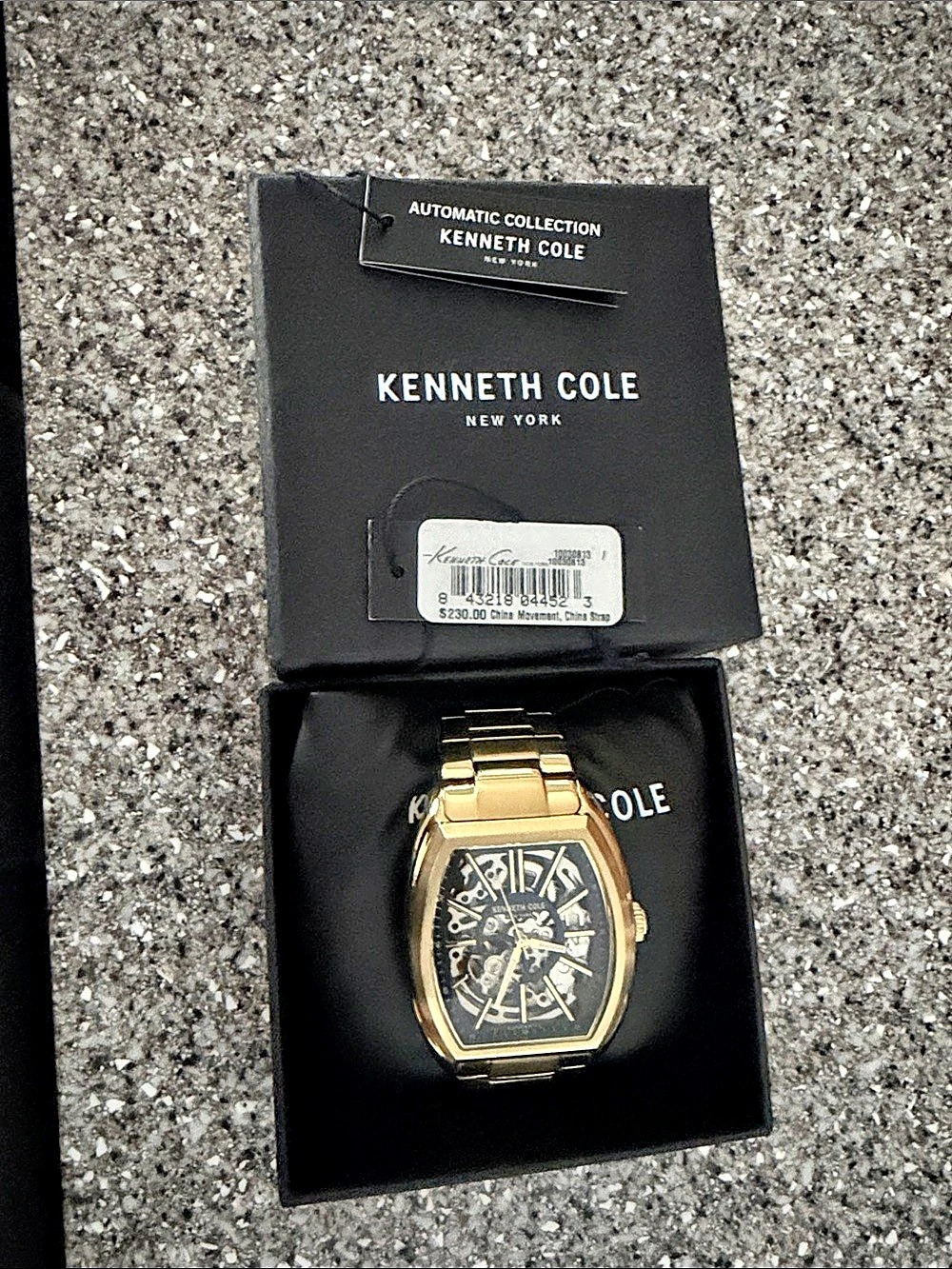 Kenneth Cole Automatic Collection Automatic Watch Gold NWT
